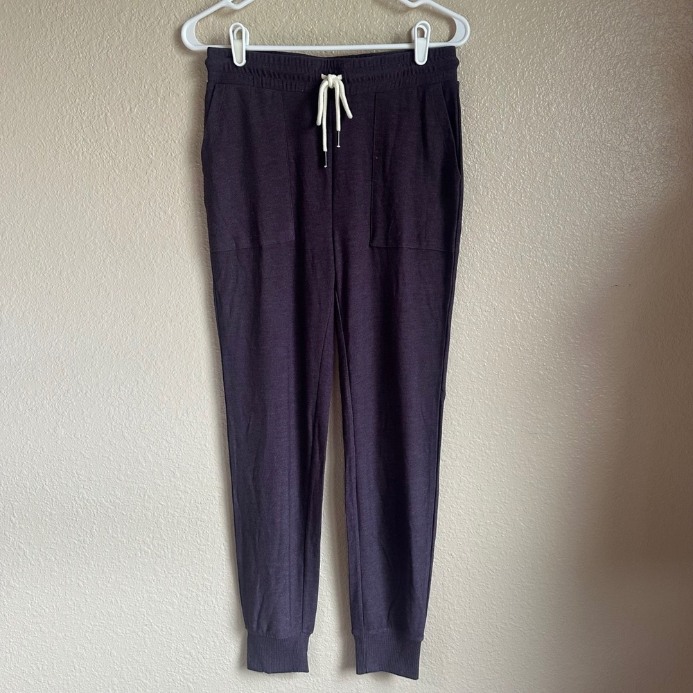 Chaser Women Joggers Plum Soft Love Knit Lounge Pants Drawstring Pockets S NWT